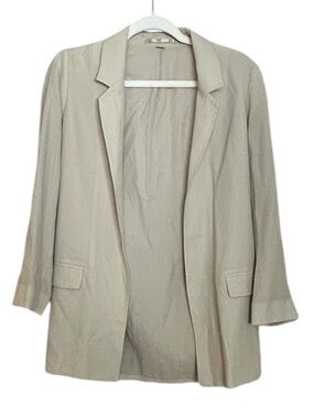 AllSaints Beige Open-Front Blazer Jacket